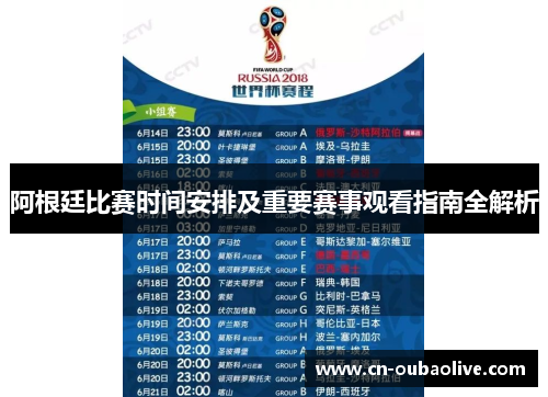 阿根廷比赛时间安排及重要赛事观看指南全解析